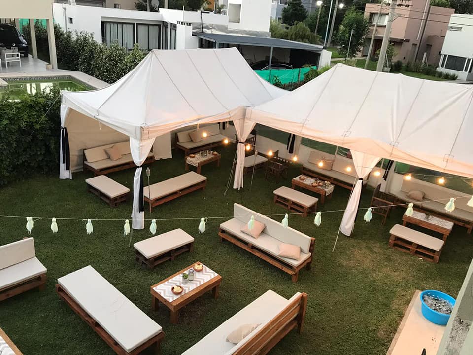 ALQUILER DE CARPAS, LIVINGS, GAZEBOS, SONIDO, CALEFACTORES, VAJILLA