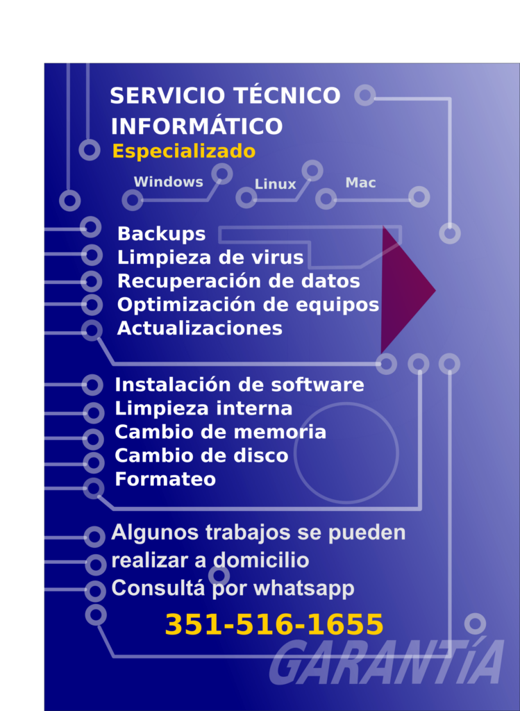 Servicio técnico informático a domicilio en Córdoba